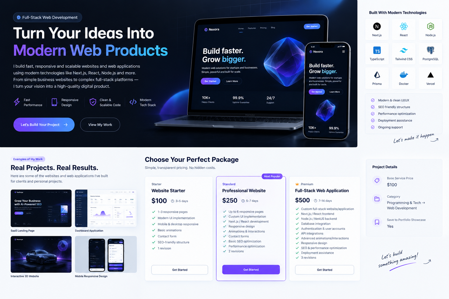 Modern Website Development Next.js, React FullStack Solutions